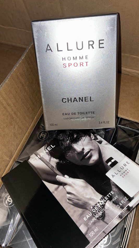 CHANEL Allure Homme Sport Eau de Toilette Spray for Men 100ml (3.4 fl oz) – Fresh Woody Citrus Fragrance
