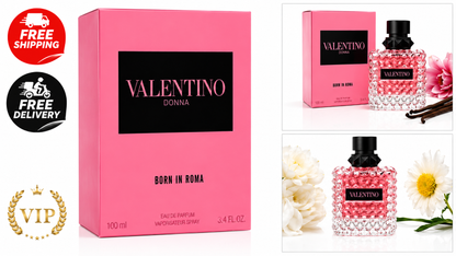 Valentino Donna Born In Roma Eau de Parfum for Women 3.4 fl oz / 100ml Luxury Floral Amber Perfume
