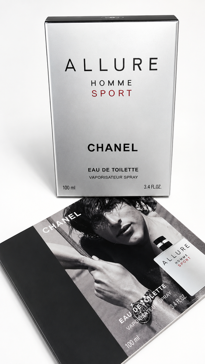CHANEL Allure Homme Sport Eau de Toilette Spray for Men 100ml (3.4 fl oz) – Fresh Woody Citrus Fragrance