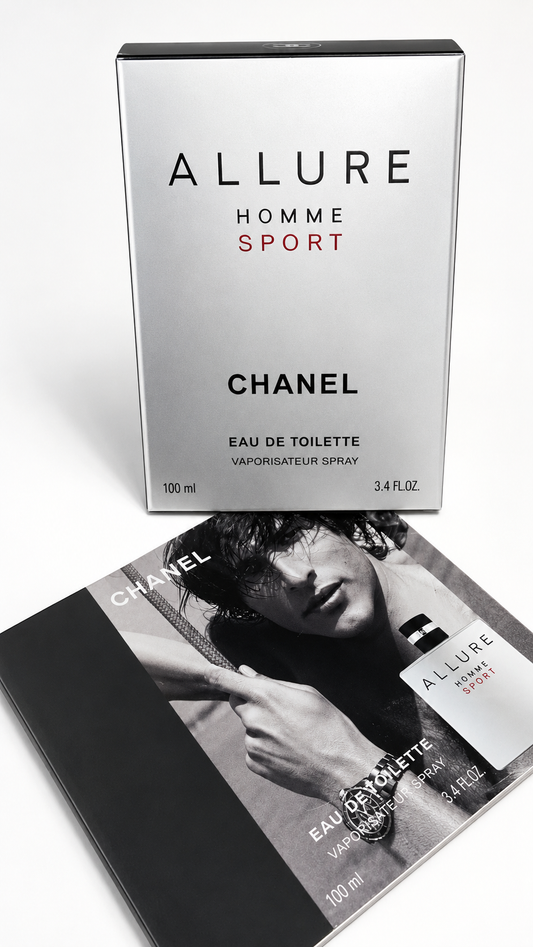 CHANEL Allure Homme Sport Eau de Toilette Spray for Men 100ml (3.4 fl oz) – Fresh Woody Citrus Fragrance