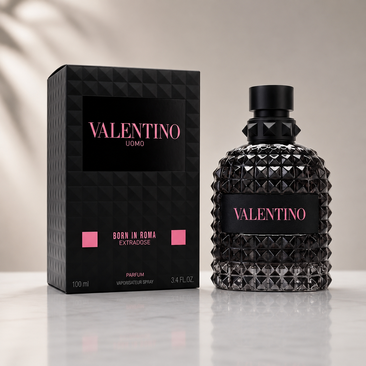 Valentino Uomo Born in Roma Extradose Parfum for Men 100ml (3.4 fl oz) – Long Lasting Woody Ambery Fragrance