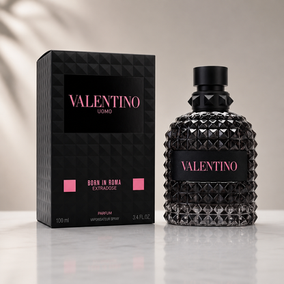 Valentino Uomo Born in Roma Extradose Parfum for Men 100ml (3.4 fl oz) – Long Lasting Woody Ambery Fragrance