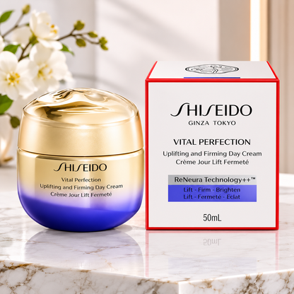 Shiseido Vital Perfection Uplifting & Firming Day Cream 50ml | ReNeura Technology++ | Anti-Aging Moisturizer